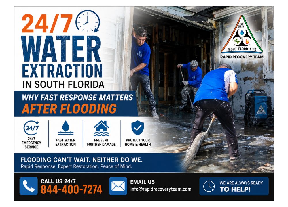 24/7 Water Extraction in South Florida: Why Fast Response Matters After Flooding