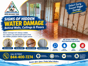 Signs of Hidden Water Damage Behind Walls, Ceilings & Floors